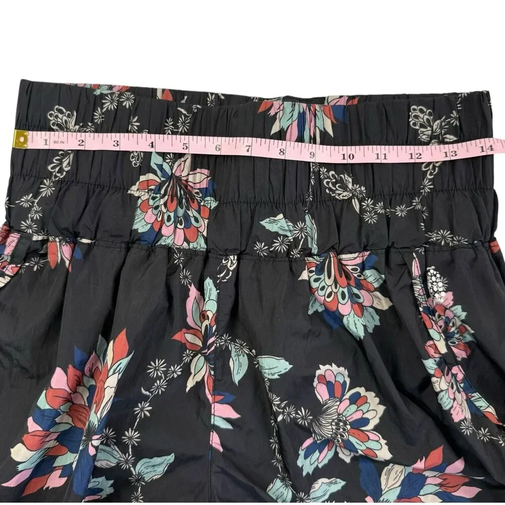 Free People Movement The Way Home Running Shorts Women Large Floral Athleisure